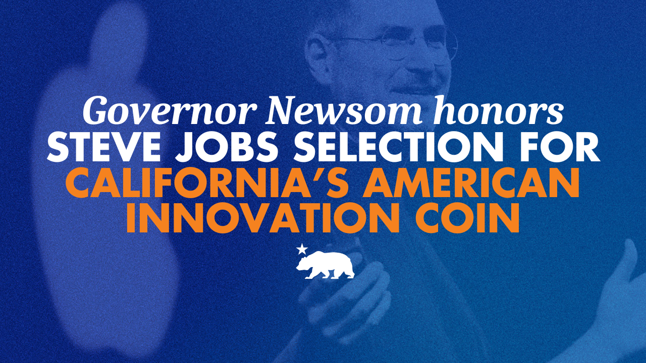 Governor Gavin Newsom’s Steve Jobs innovation coin goes into circulation tomorrow